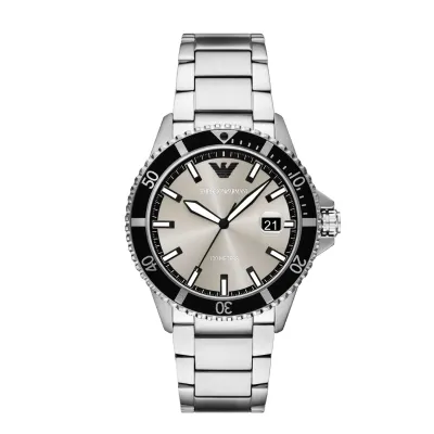 Emporio Armani Men's Analog Quartz Watch with Stainless Steel Strap